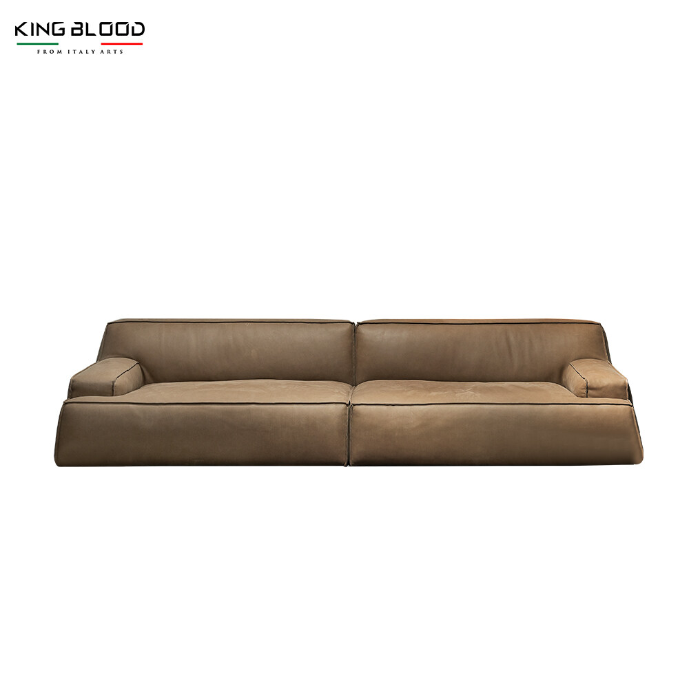 Living Room Simple Leather Sofa-KMG20